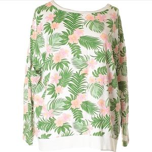 H&M DIVIDED tropical lightweight sweatshirt, Large